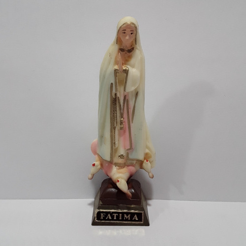 Figura De La Virgen De Fatima En Poliresina 10 Cms