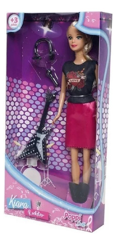 Muñeca Articulada Juguete Poppi Doll B408 Kiara Rockstar