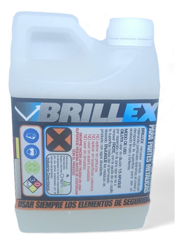 Brillex  Litro Limpiador De Exhosto Y Aluminio Renovador