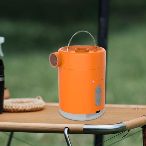 Bomba De Aire Eléctrica Para Inflar Y Desinflar Con Naranja