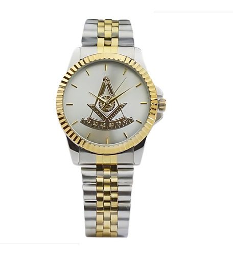 Relógio De Pulso Movimento Quartzo Analógico Freemason Luxo