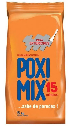 Poximix Cemento Secado Rápido Gris Exterior 5 Kg