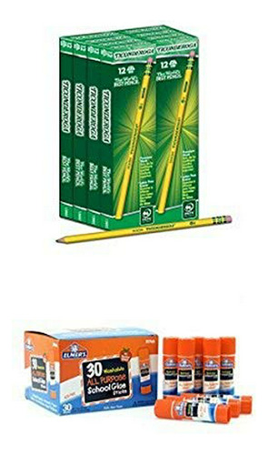 Lápices - Dixon Ticonderoga Wood-cased #2 Hb Pencils, Box Of