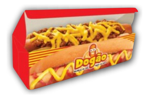 Caixa Embalagem Hot Dog Delivery - 400 Peças - 25cm