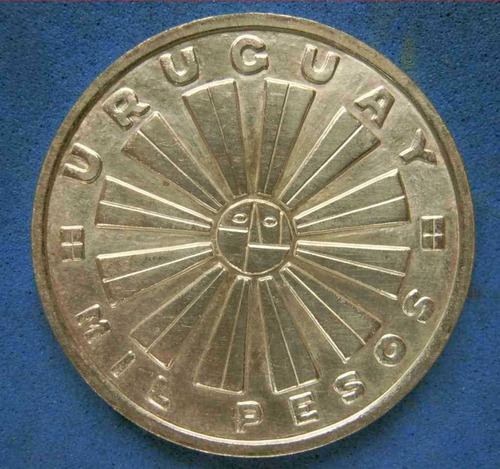 Imagen 2 de 6 de Tp 1969 Moneda De Mil Pesos Fao De Plata En Muy Buen Estado.
