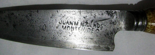 Cuchillo Antiguo Sellado Juan Mailhos Cabo Hueso C/ Vaina (Usado)