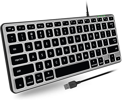 Macally Teclado Mac Retroiluminado Con Cable, Ahorra