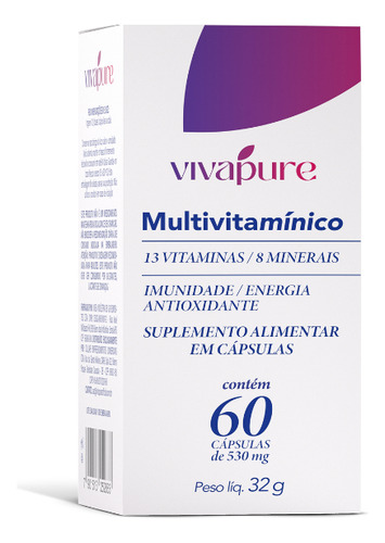 Multivitamínico Vivapure - 60 Cápsulas