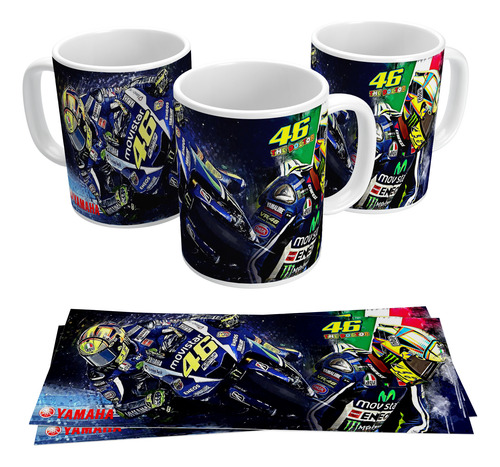 Taza De Ceramica Yamaha Valentino Rossi 4k Art