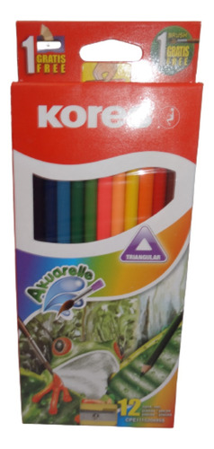 Creyones De Madera Acuarelables Kores ( 12 Colores )