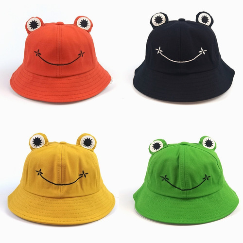 Sombrero De Cubo De Dibujos Animados De Rana Animal Lindo