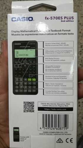 Imagen 5 de 5 de Calculadora Científica Casio Fx 570 Es Plus 417 Funciones