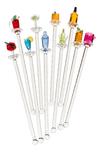 Palitos Swizzle Happy Hour Colores Surtidos 24 Cm
