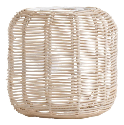 Abajur Tecido De Rattan, Capa De Luz Retrô De Estilo C