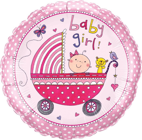 Globo Bomba Metalizado Baby Shower Coche Niño Niña Bebe