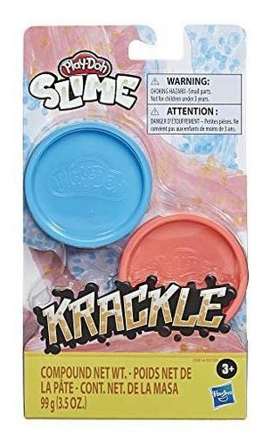 Play-doh Krackle Slime Azul Y Rosa, Paquete De 2 Compuestos 