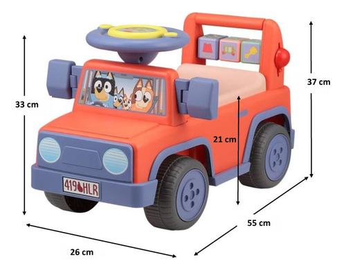 Bluey Ride On Carrito Montable Interactivo Multicolor / J
