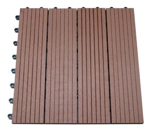 Piso Deck Azulejo Para Jardin Wpc 30cm X 30cm Ladrillo 1m2