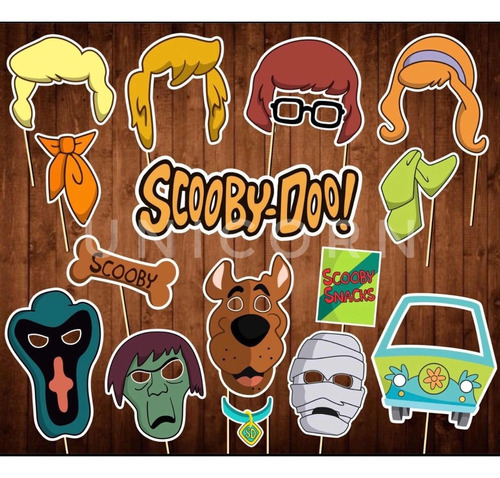 Kit Imprimible Photo Booth Scooby Doo - Props Fiesta