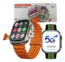 Comprar Relogio Smartwatch Bw10 Ultra3 Call 5g Gps Amoled 2 Pulseira Smartwatch 5G 4GB de RAM e 64GB de armazenamento Função WIFI Google Maps PLAY Store chamada de vídeo Caixa Prateado Pulseira Laranja