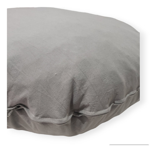 Funda Redonda De Tussor Para Sillon Acapulco O Simil Gris Elefante