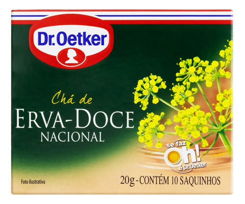 Chá Erva-Doce-Nacional Dr. Oetker Caixa 20g 10 Unidades