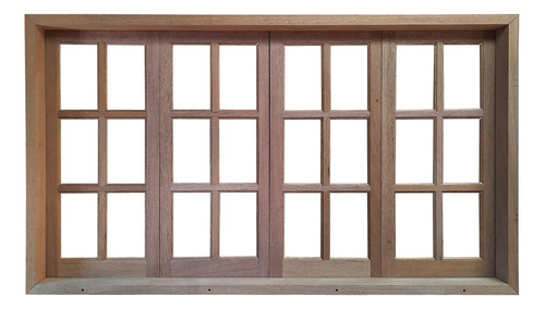 Ventana Batiente 100% Maciza Para Exterior En Cedro 45mm