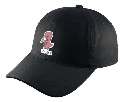 Gorra Clasica Algodón Negra Dinosaurios R2