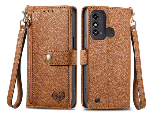 Y Funda Tipo Cartera De Piel Con Cierre Cruzado Con Cierre De
