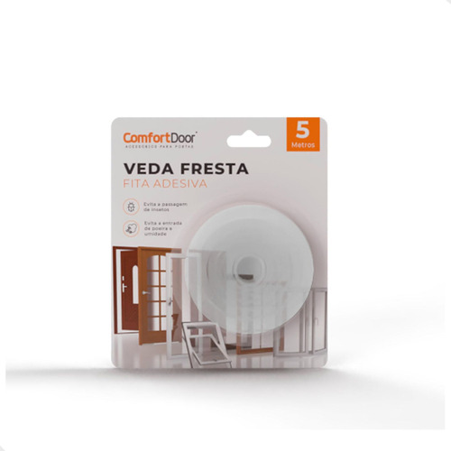 Fita Veda Porta E Janela Silicone 5 Metros Comfortdoor Cor Transparente