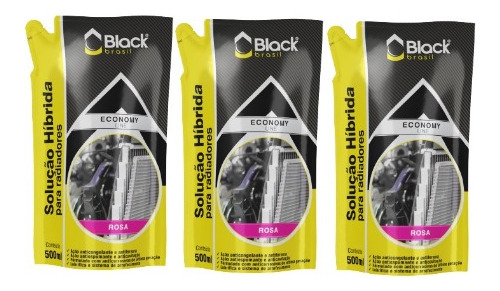 Kit Solução Híbrida Pouche (500ml) Black Brasil - 3 Unid