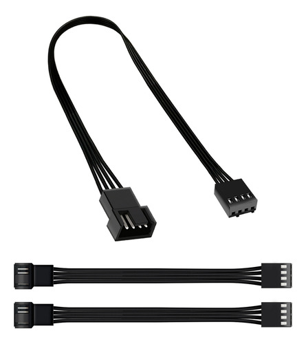 Kit 3 Cabo Extensor Fans Cooler 3 E 4 Pinos Pwm 25cm
