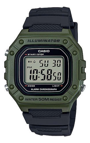 Reloj Casio W218h-3 Alarma Crono Luz  Somos Tienda 