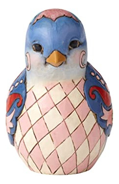 Jim Shore Hwc Pájaro Azul De La Felicidad Azul Floral Pájaro