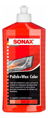 Sonax Polish & Wax Abrillantador Y Cera Color Rojo 500ml