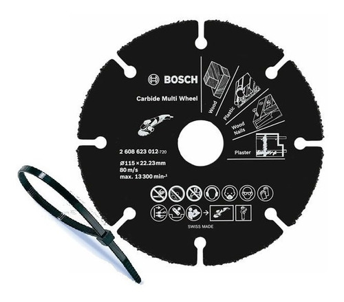 Disco Corte Bosch Amolad 115 Mm Madera Plastico Clavos + Reg