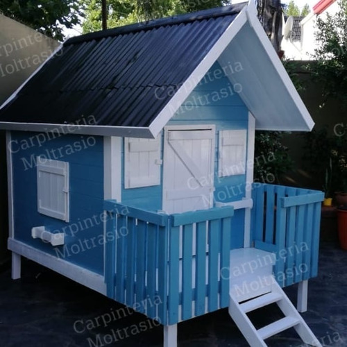 Casita Tipo Cabaña - Modelo Cuadrada - Fabricada En Madera
