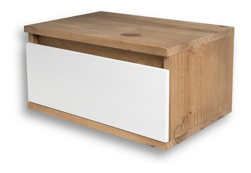 Set X 2 Mesa Mesita Luz Flotante Con Cajon Corredera