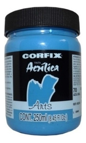 Tinta Acrílica Arts Corfix 250ml Azul Real 70 Gr 1
