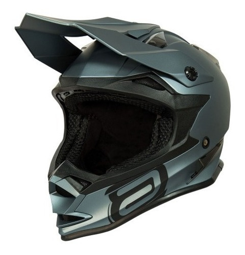 Capacete Asw Fusion Solid Gunmetal Fosco Motocross Trilha