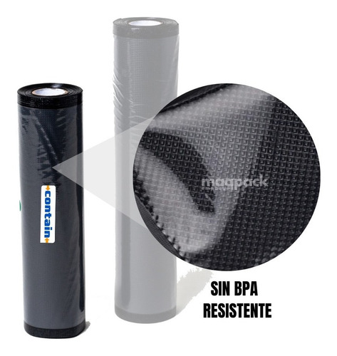 Imagen 6 de 8 de 1 Rollo Vacio Gofrado Transp-negro 20x500cms Oster Foodsaver