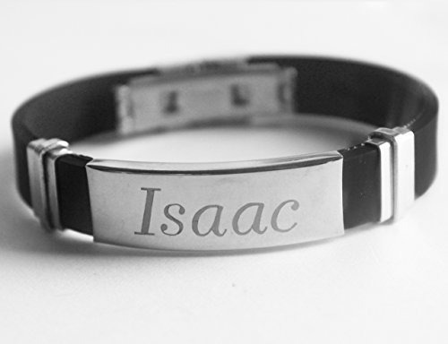 Pulsera Con Nombre Isaac - Pulsera Personalizada De Silicona