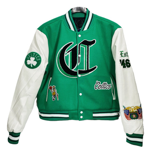 Chaqueta Universitaria Boston Celtics Nba Verde Xxl