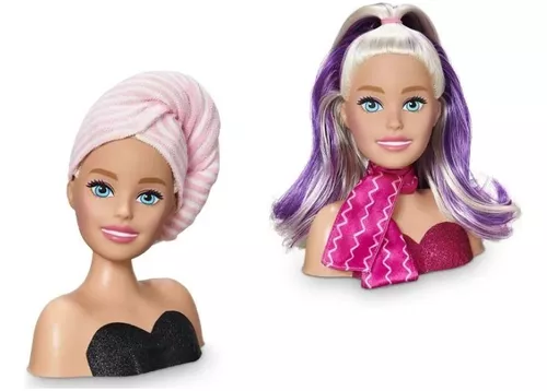 Boneca Barbie Busto Styling Head Faces Maquiagem Acessórios