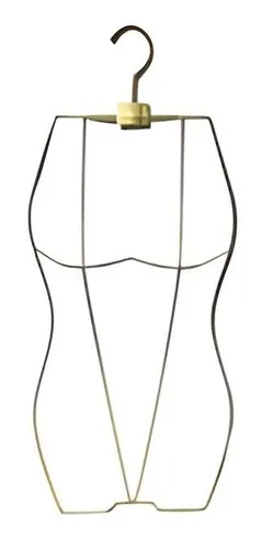 comprar Pack 5 Exhibidores Colgador De Torso Metal Dorado Para Dama