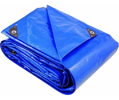 Lona Carpa Pvc Multiuso Impermeable 2x3 Azul Con Ojetillos