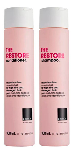 Kit The Restore Shampoo + Cond. 300ml - Reconstrutor Br&co