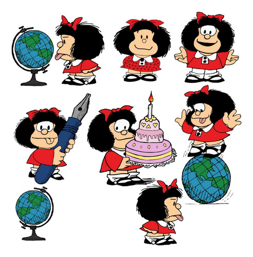 Kit Digital Png Mafalda 300dpi 