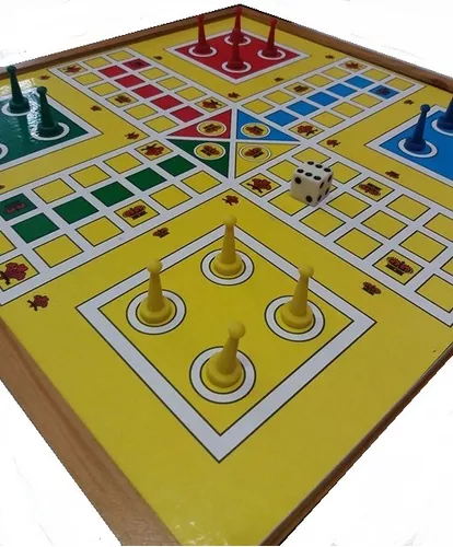 Jogo D/ Tabuleiro 4 Em 1 Ludo ,xadrez Chines, Dama E Hipismo