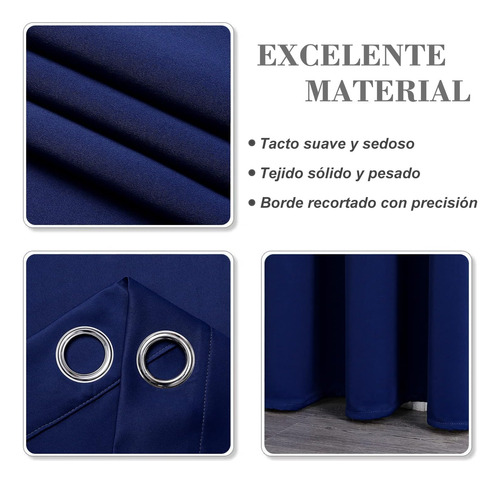 Juego De Cortinas Con Ojales De 132 X 213 Cm Gran Calidad